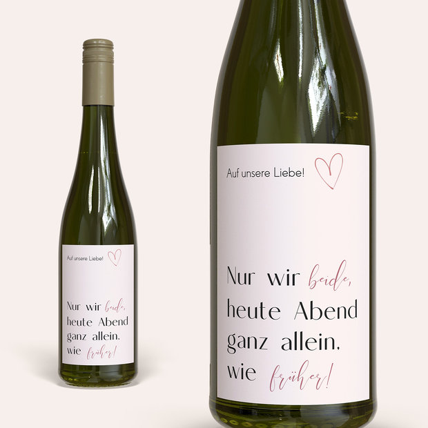 Geschenke für den Partner - Riesling mit Etikett “Aufgefrischt”