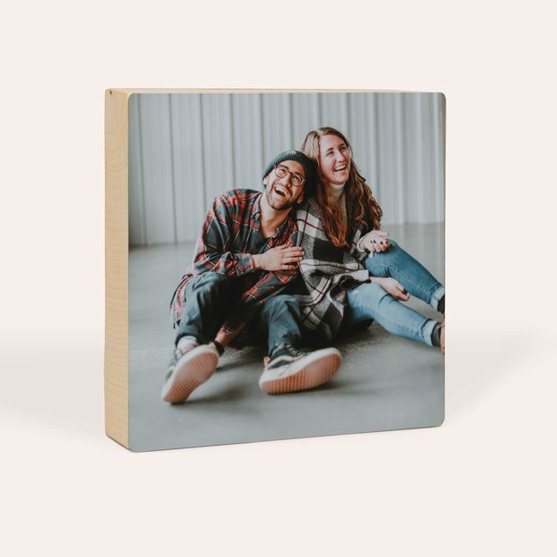 Geschenke für besten Freund - Foto-Holzblock „Partners in crime