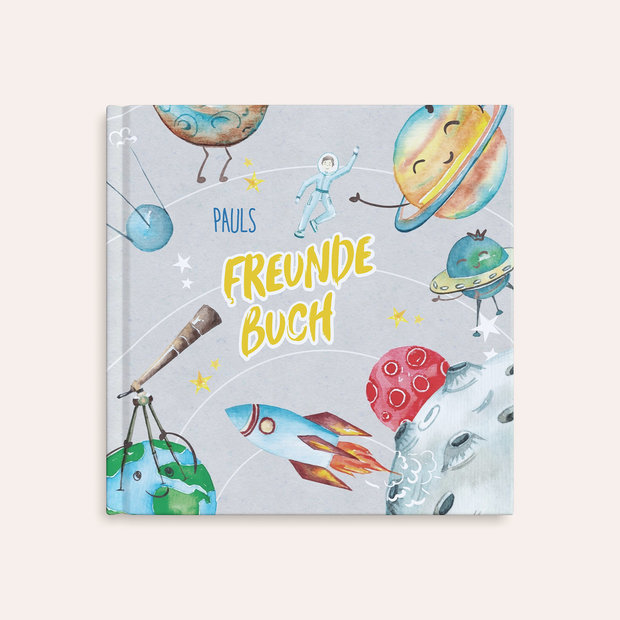 Geschenke für Kindergeburtstag - Freundebuch Grundschule - Weltall