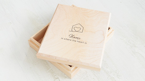 Geschenke zum Einzug - Fotobox aus Holz “Home”