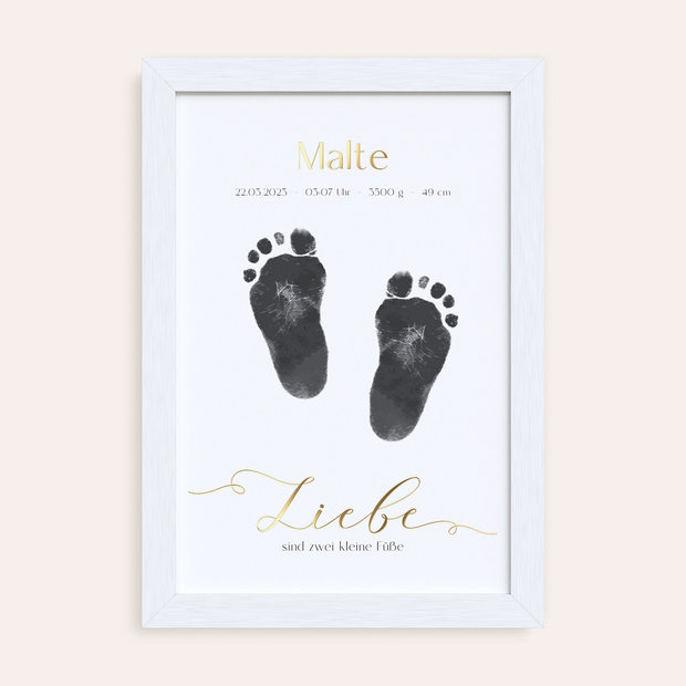 Geschenke für werdende Mütter - Fußabdruck-Poster 
