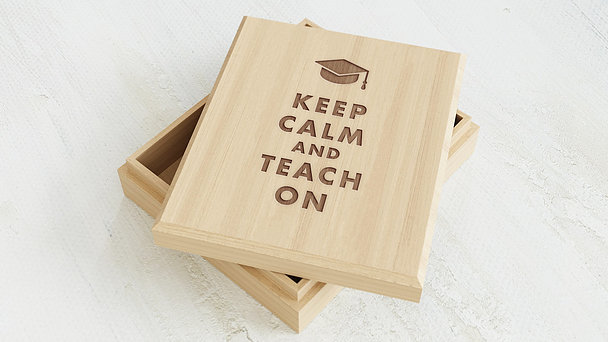 Abschiedsgeschenke Lehrerin - Geschenkbox aus Holz