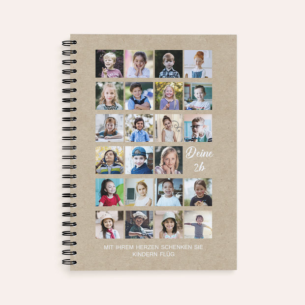 Abschiedsgeschenke Lehrerin - Notizbuch “Fröhliche Collage”