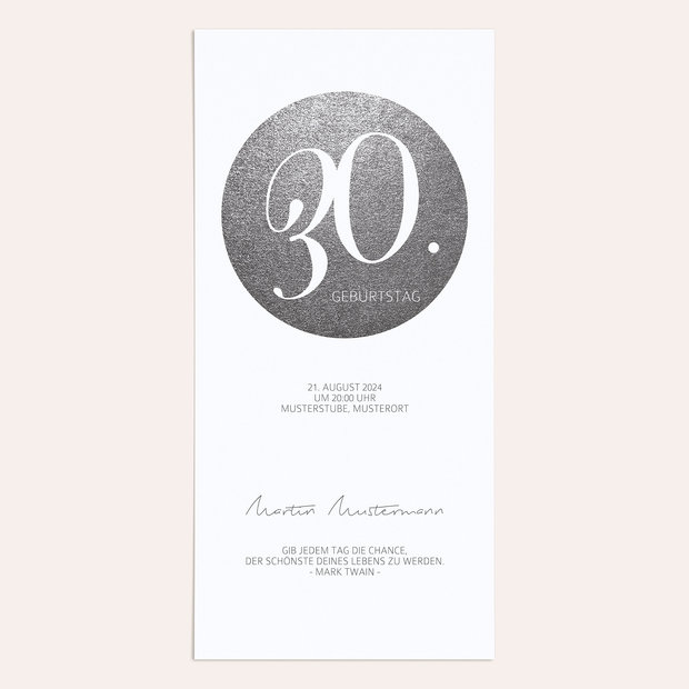 Einladungskarten 30 Geburtstag - Goldpanel 30