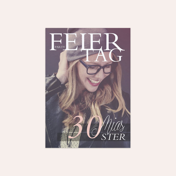 Einladungskarten 30 Geburtstag - Titelseite