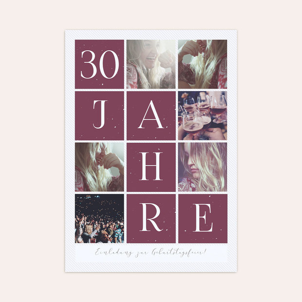 Einladungskarten 30 Geburtstag - Memento 30