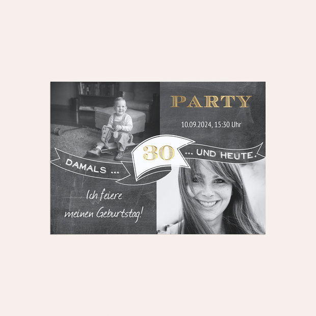 Einladungskarten 30 Geburtstag - Jahrestafel  30