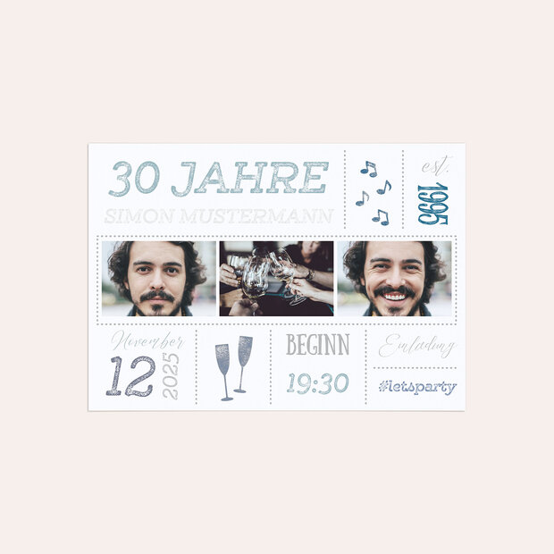 Einladungskarten 30 Geburtstag - Terminsache 30