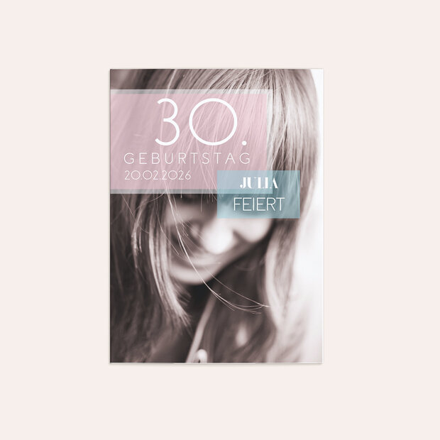 Einladungskarten 30 Geburtstag - Lieblingsfarbe