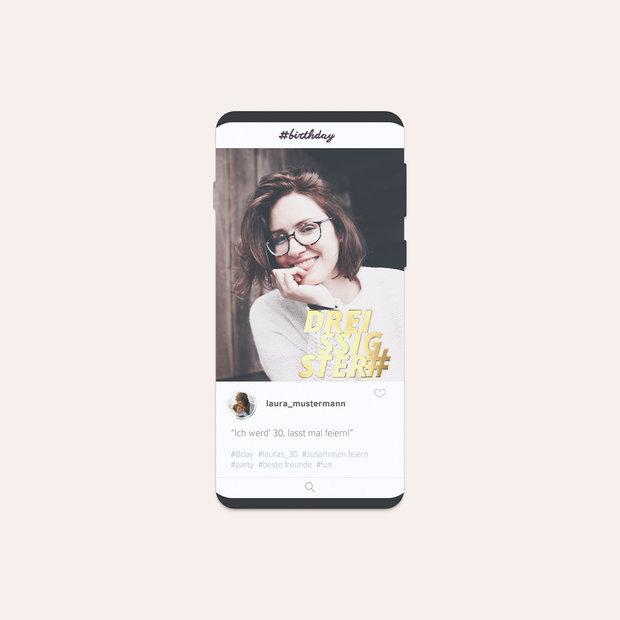 Einladungskarten 30 Geburtstag - Insta-Shoot 30