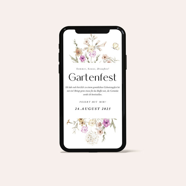 Einladungskarten 30 Geburtstag - Flowery