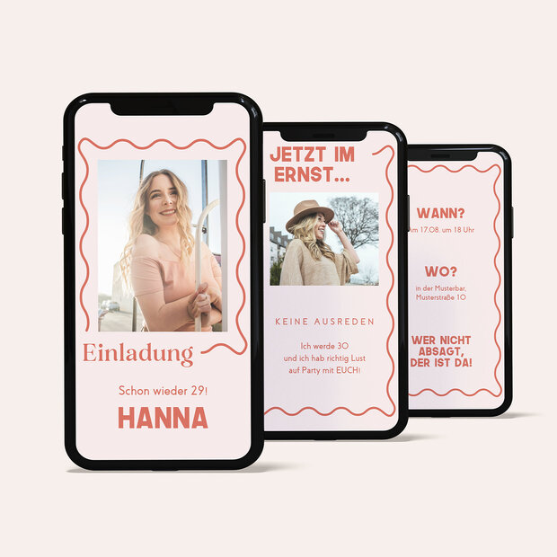 Einladungskarten 30 Geburtstag - Festlicher Rahmen