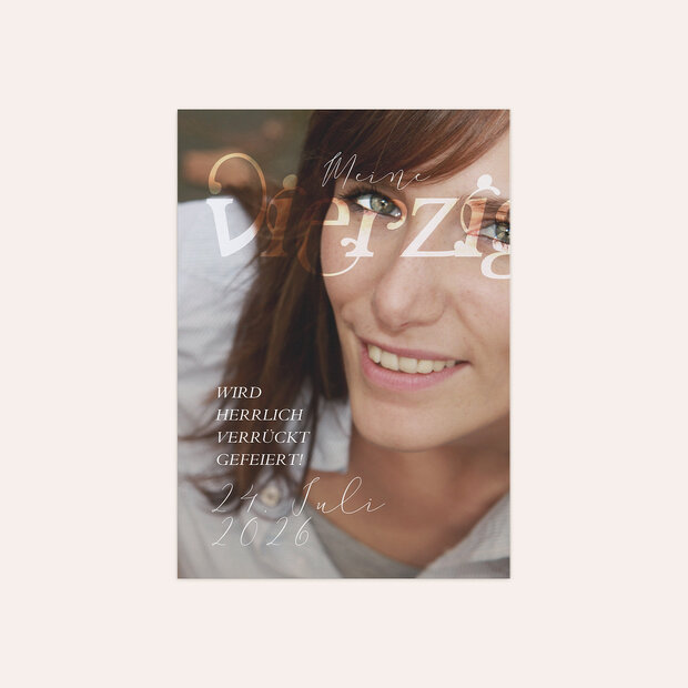 Einladungskarten 40 Geburtstag - Coverstar 40