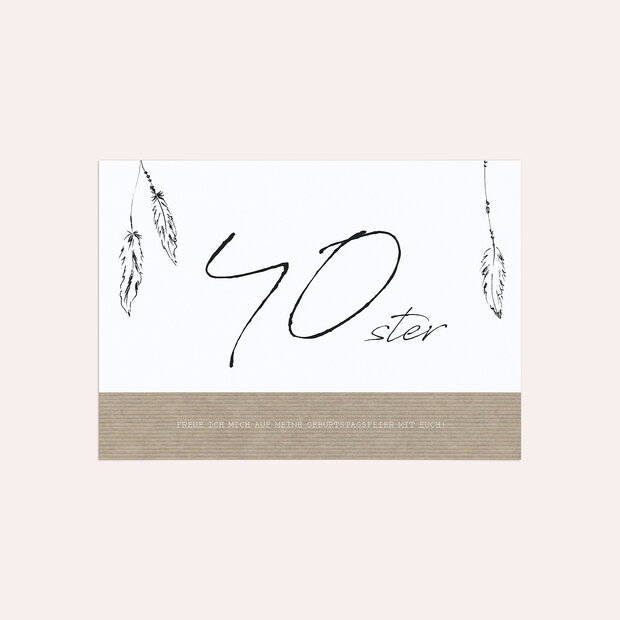 Einladungskarten 40 Geburtstag - Dreamcatcher 40