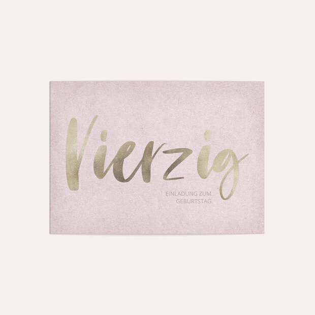 Einladungskarten 40 Geburtstag - Easy Aquarell
