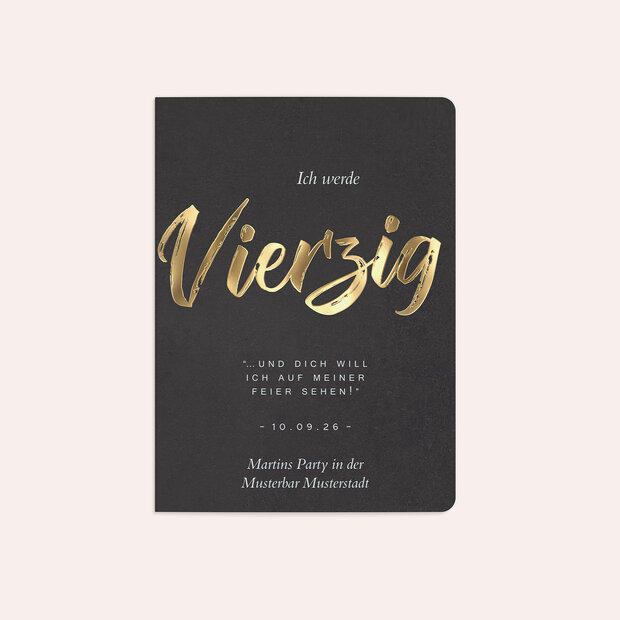 Einladungskarten 40 Geburtstag - Knallende Korken