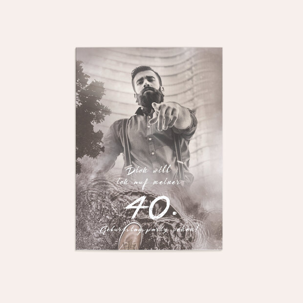 Einladungskarten 40 Geburtstag - Wanted 40