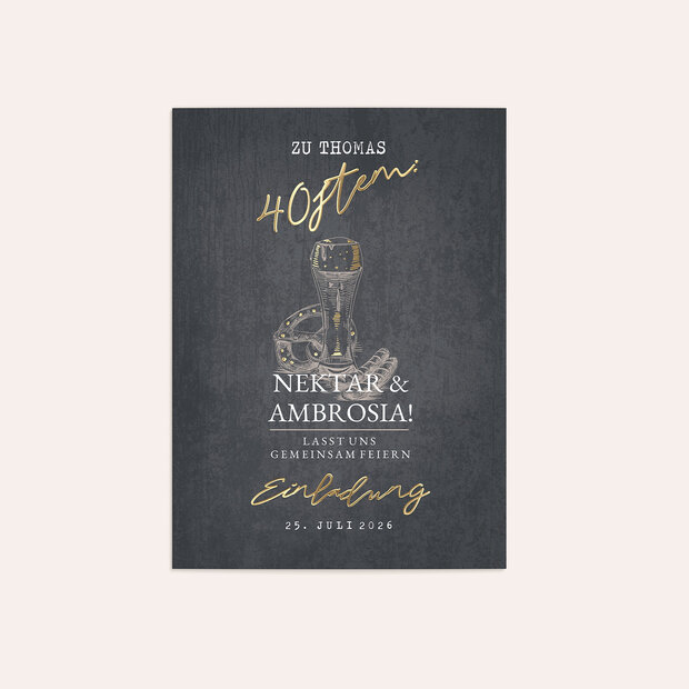 Einladungskarten 40 Geburtstag - Kühles Blondes 40
