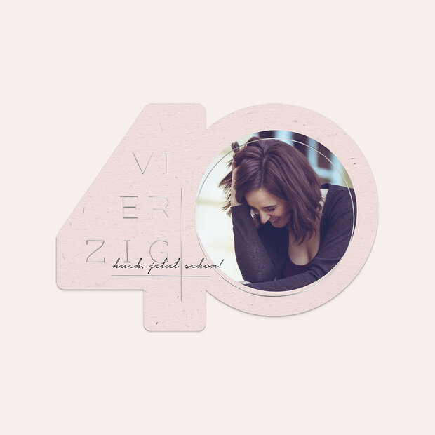 Einladungskarten 40 Geburtstag - Pretty pink 40