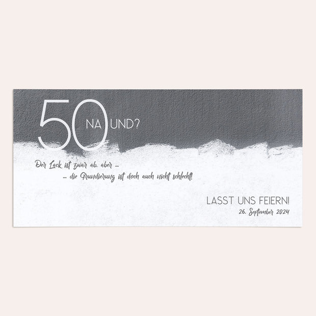 Einladungskarten 50 Geburtstag - Neuer Anstrich 50