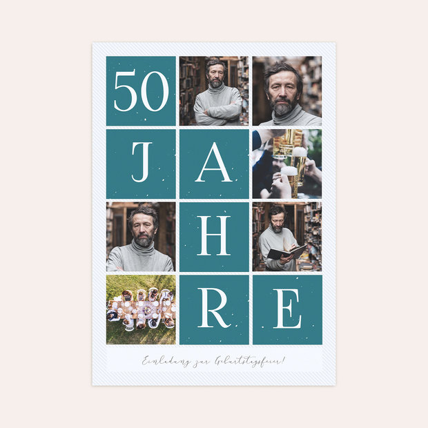 Einladungskarten 50 Geburtstag - Memento 50