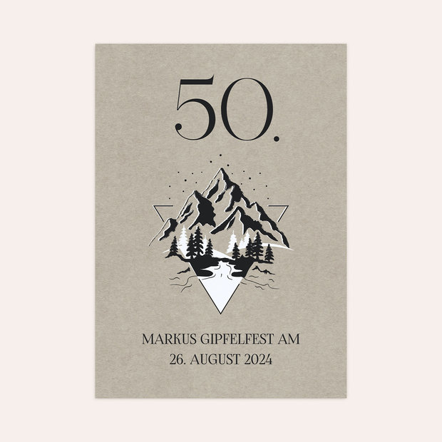 Einladungskarten 50 Geburtstag - Das ist der Gipfel