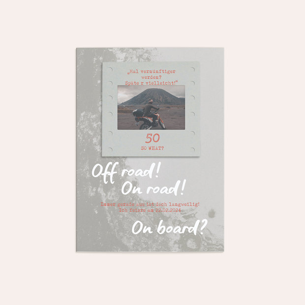 Einladungskarten 50 Geburtstag - Off Road 50