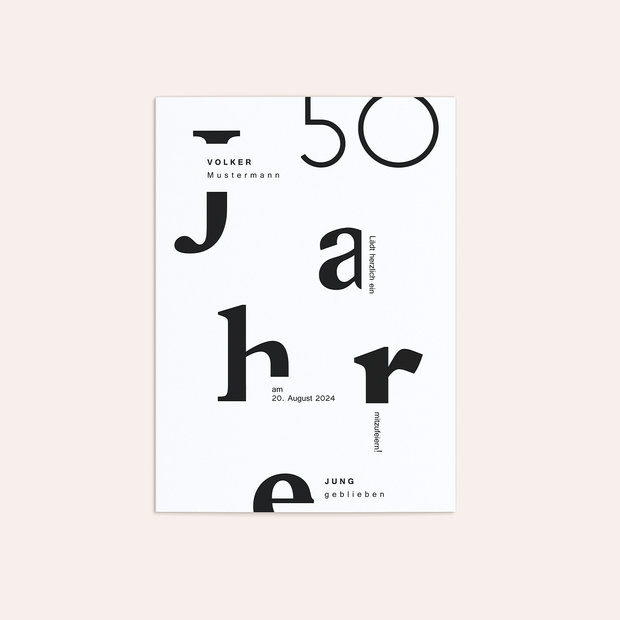 Einladungskarten 50 Geburtstag - Once upon a type 50
