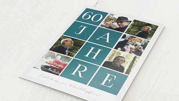Einladungskarten 60 Geburtstag Memento 60 Detail