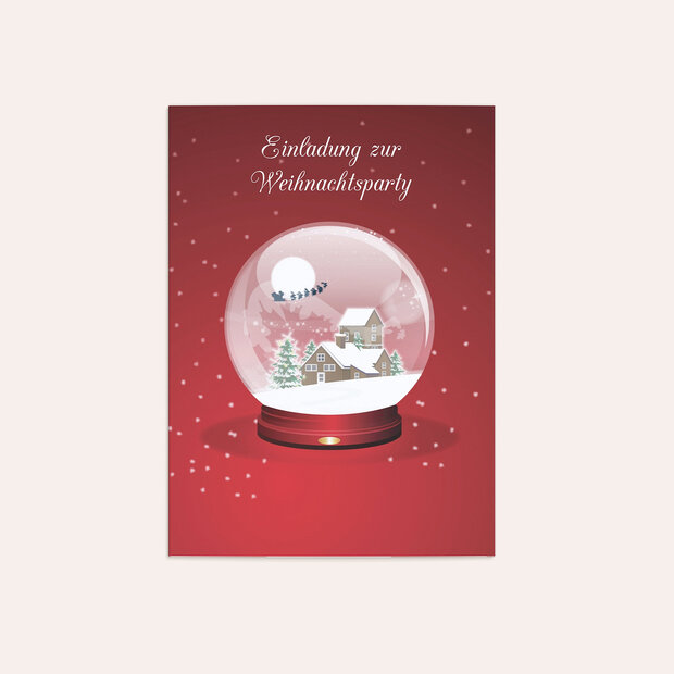 Weihnachtsfeier - Schneekugel