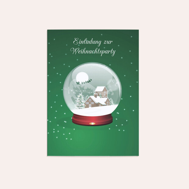 Weihnachtsfeier - Schneekugel