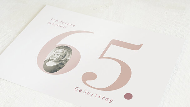 Einladungskarten 65 Geburtstag - In Bestform 65