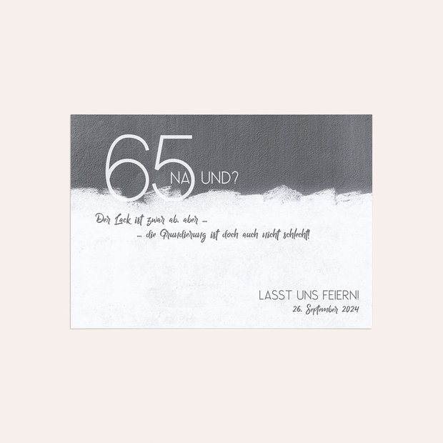 Einladungskarten 65 Geburtstag - Neuer Anstrich 65