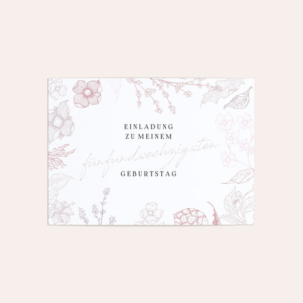 Einladungskarten 65 Geburtstag - Floralis 65