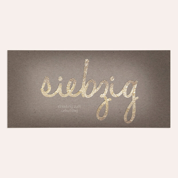 Einladungskarten 70 Geburtstag - Goldener Tag 70