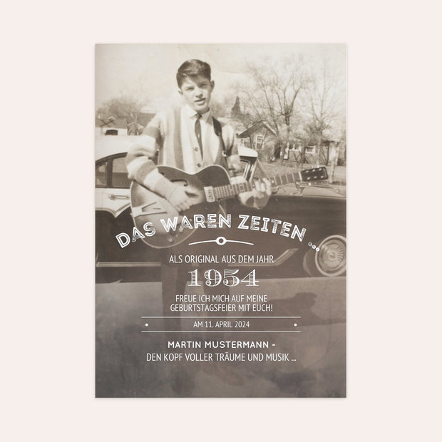 Einladungskarten 70 Geburtstag - Alte Zeiten 70