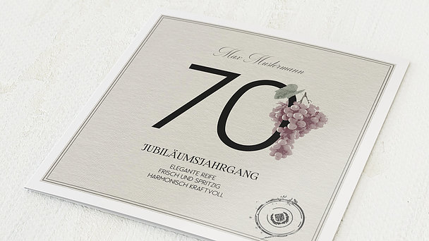 Einladungskarten 70 Geburtstag - Elegante Reife 70