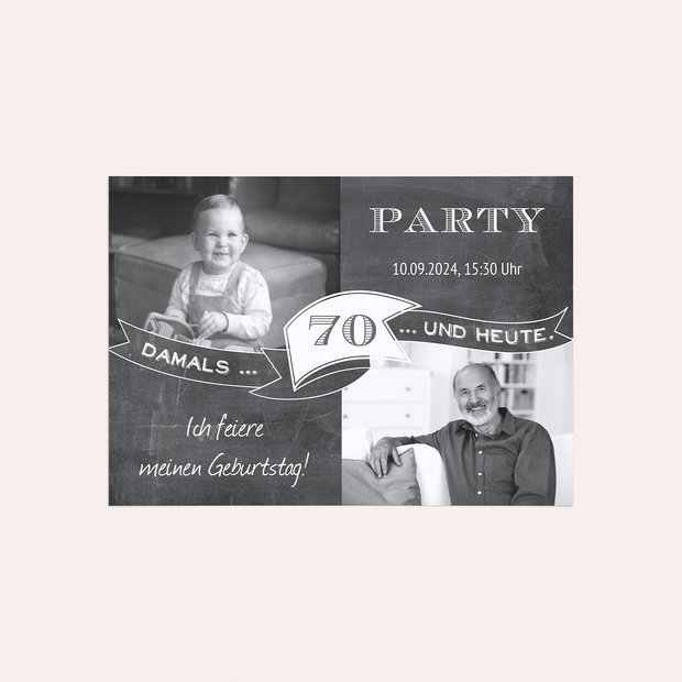 Einladungskarten 70 Geburtstag - Jahrestafel 70