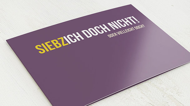 Einladungskarten 70 Geburtstag - Siebzich