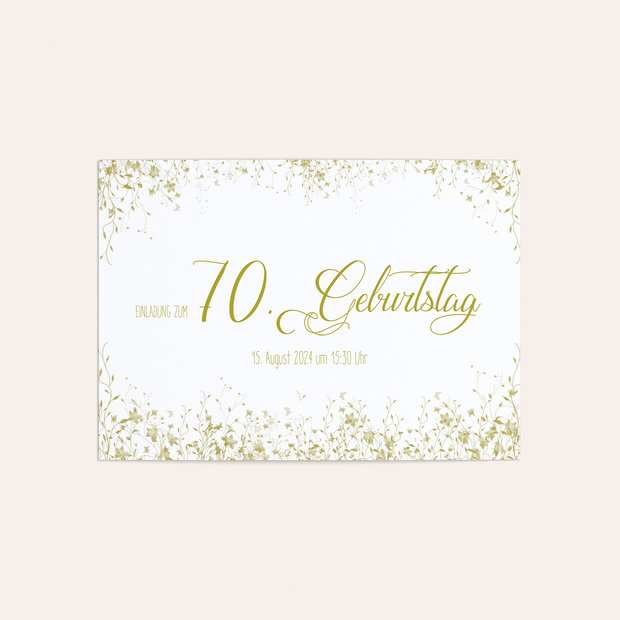 Einladungskarten 70 Geburtstag - Frühlingswiese 70