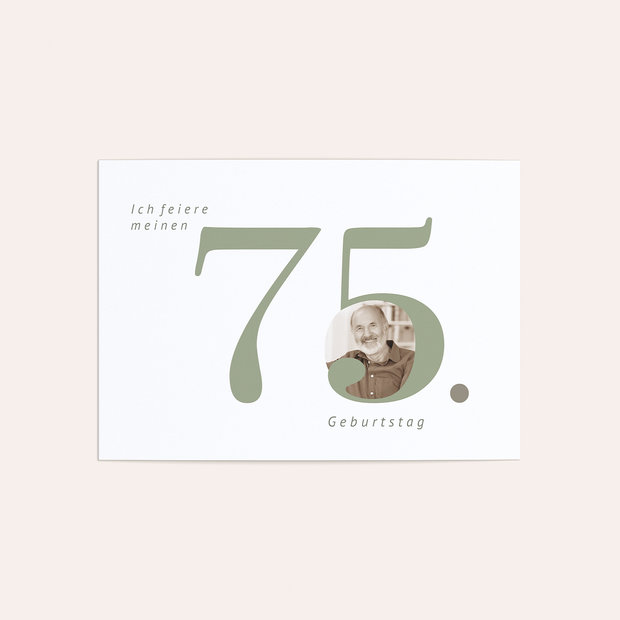 Einladungskarten 75 Geburtstag - In Bestform 75