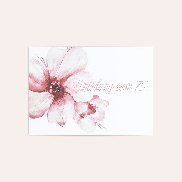 Einladungskarten 75 Geburtstag - Blütenpracht 75