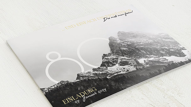 Einladungskarten 80 Geburtstag - Gipfelspitze 80