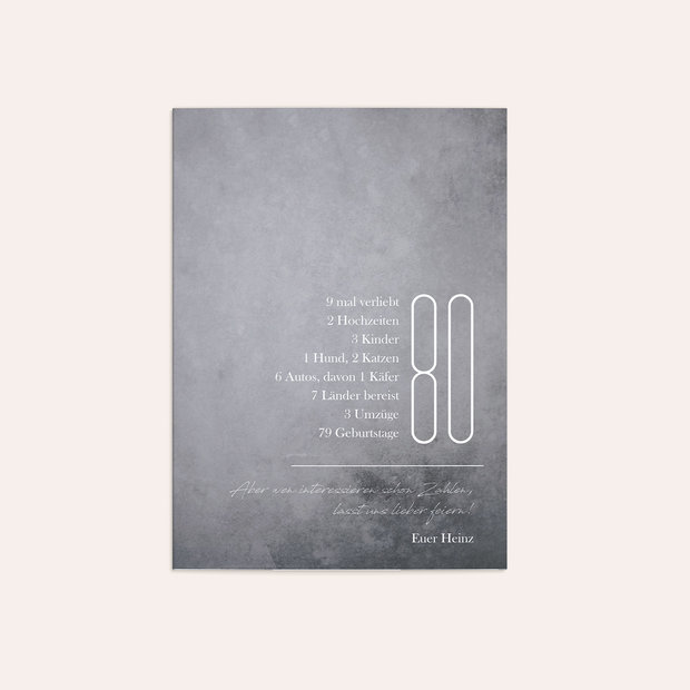 Einladungskarten 80 Geburtstag - Lebenspfade 80
