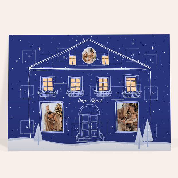 Adventskalender - Adventskalender „Feiertagsglanz“ mit Schokolade