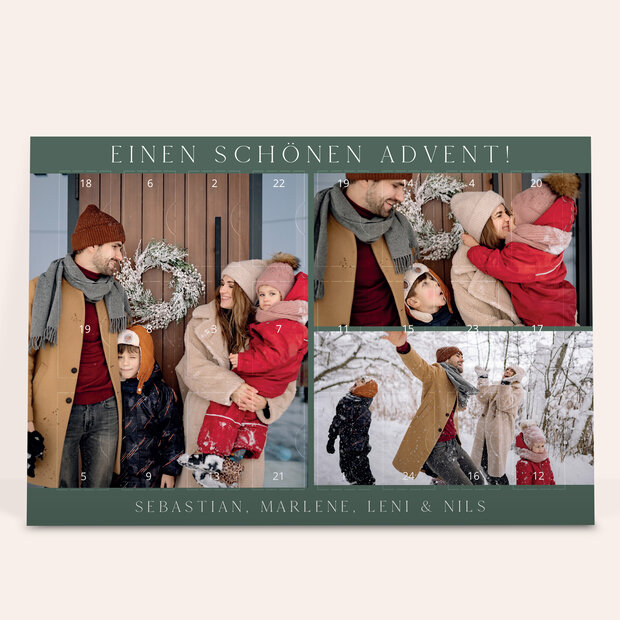 Adventskalender - Adventskalender „Winterharmonie“ mit Schokolade