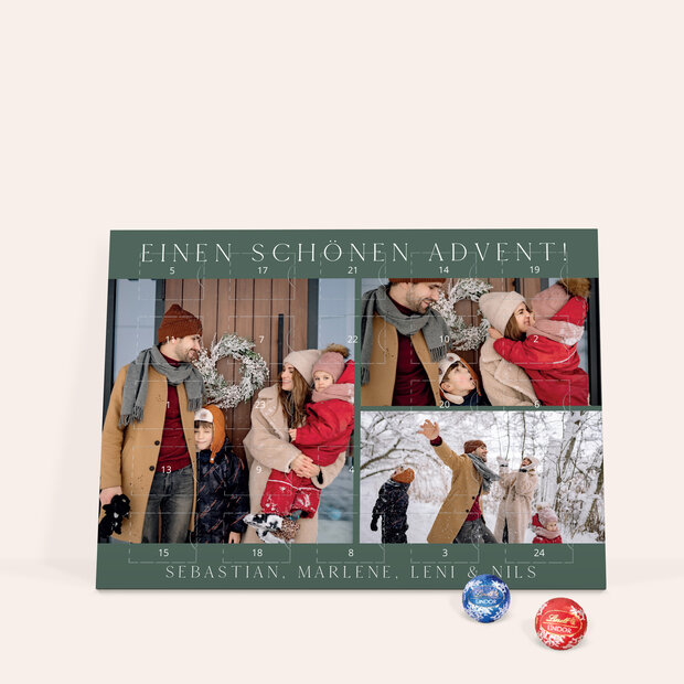 Adventskalender - Adventskalender „Winterharmonie“ mit Schokolade