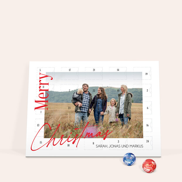 Adventskalender - Adventskalender „Süße Festtage“ mit Schokolade