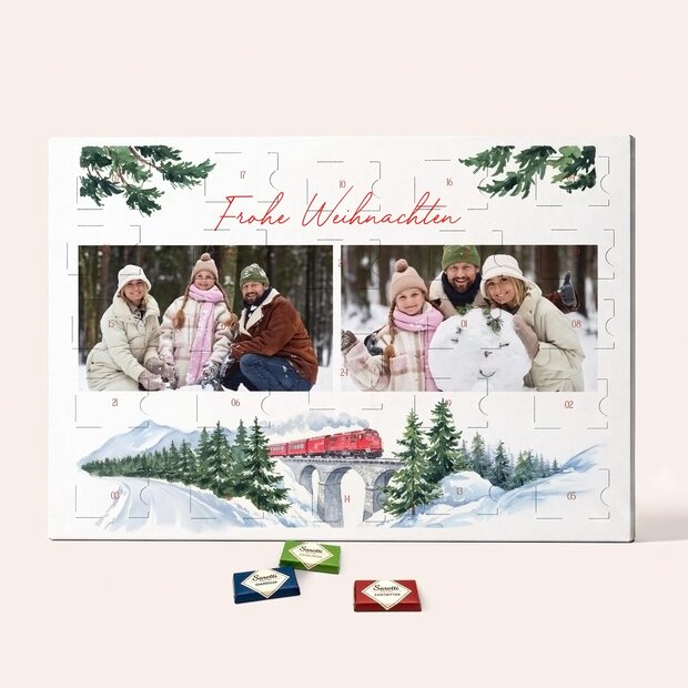 Adventskalender - Adventskalender „Winterwunderland“ mit Schokolade