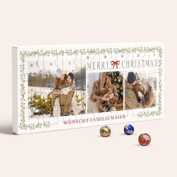 Adventskalender - Adventskalender „Weihnachtsgirlande“ mit Schokolade